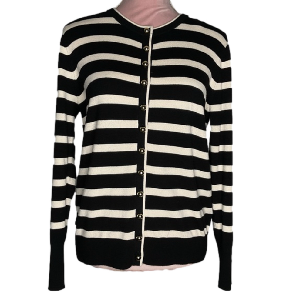 Zara knitted striped cardigan.‎